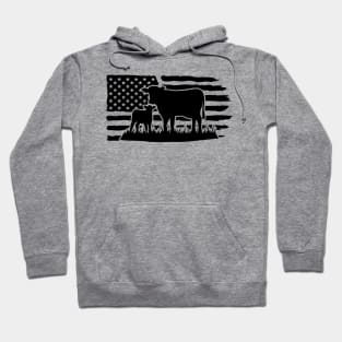 USA Cow Farm Shirt Farmer American Flag Shirt For 4thJuly Patriotic Hoodie